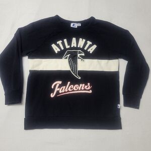 Vtg Atlanta Falcons Sweatshirt Jumper 90s Embroidered Crewneck Spellout Sz L